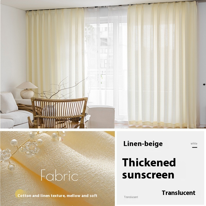 Hemp Yarn Sheer Curtains, Light-Filtering