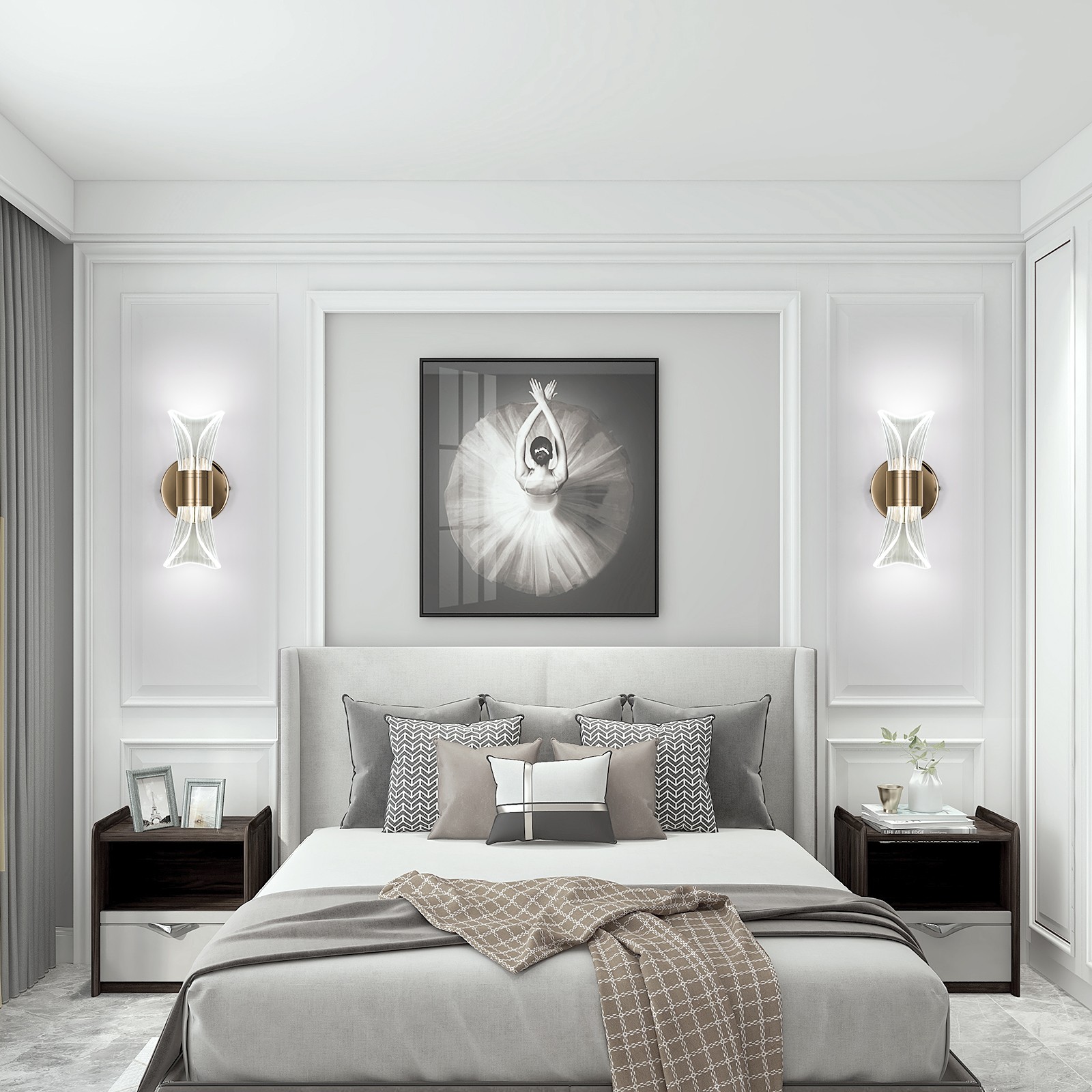 3-Color LED Acrylic Wall Lamps (2-Pack)