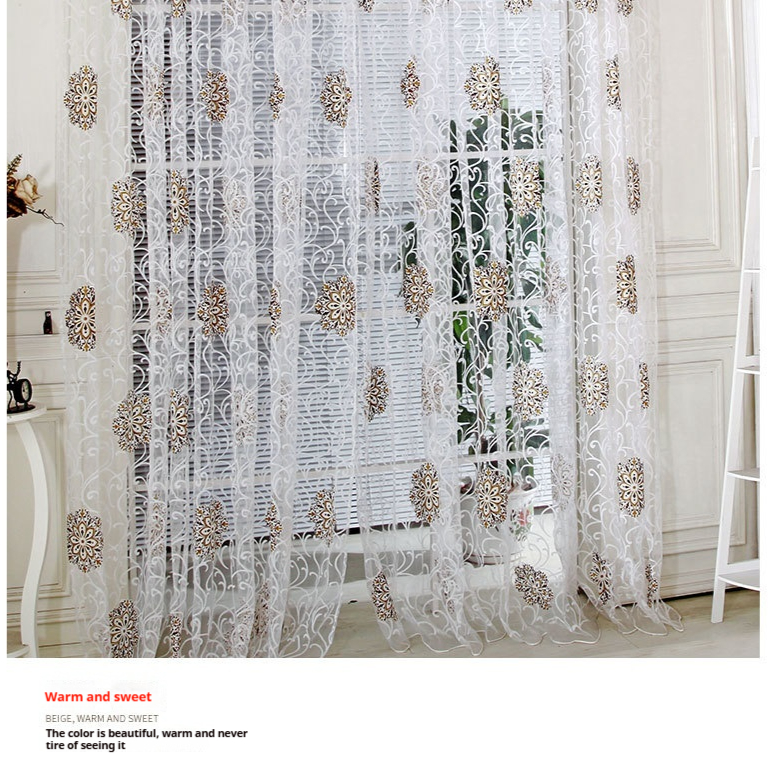 Floral Sheer Curtains, Light-Filtering