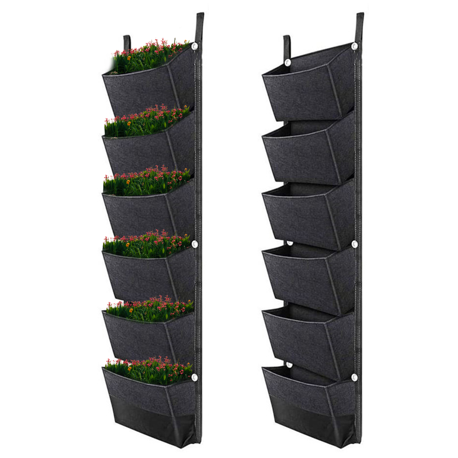 6-Pocket Hanging Wall Planter Bags
