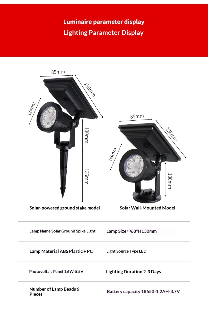 Waterproof Solar Outdoor Spotlight photo 12