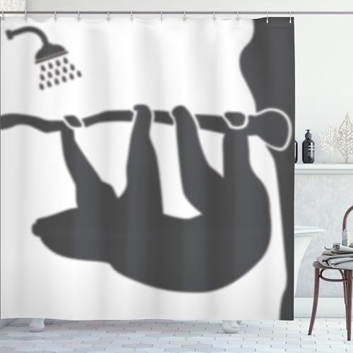 Cat Print Shower Curtain, Waterproof