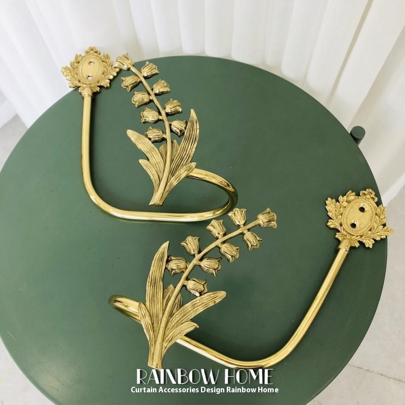 Brass Curtain Tieback Hooks, Decorative