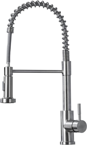 Silver Pull-Out Kitchen Mixer Tap