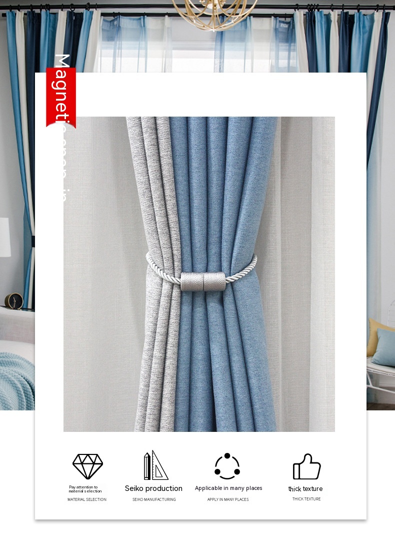 Magnetic Curtain Tiebacks, No-Drill, 8 Colours photo 9