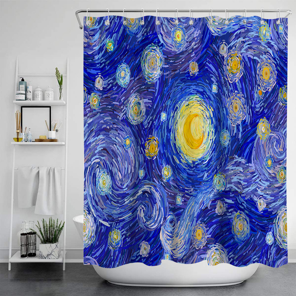 Digital Print Shower Curtain, Waterproof Polyester photo 3