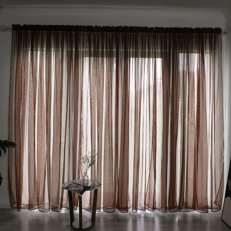 Modern Solid Sheer Voile Curtain