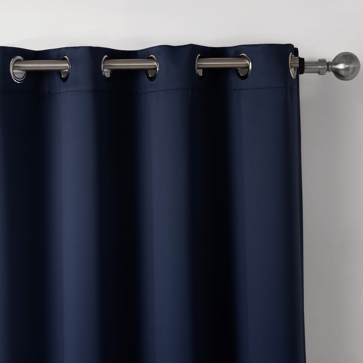 Navy Blue Blackout Curtains, Printed Bedroom Drapes