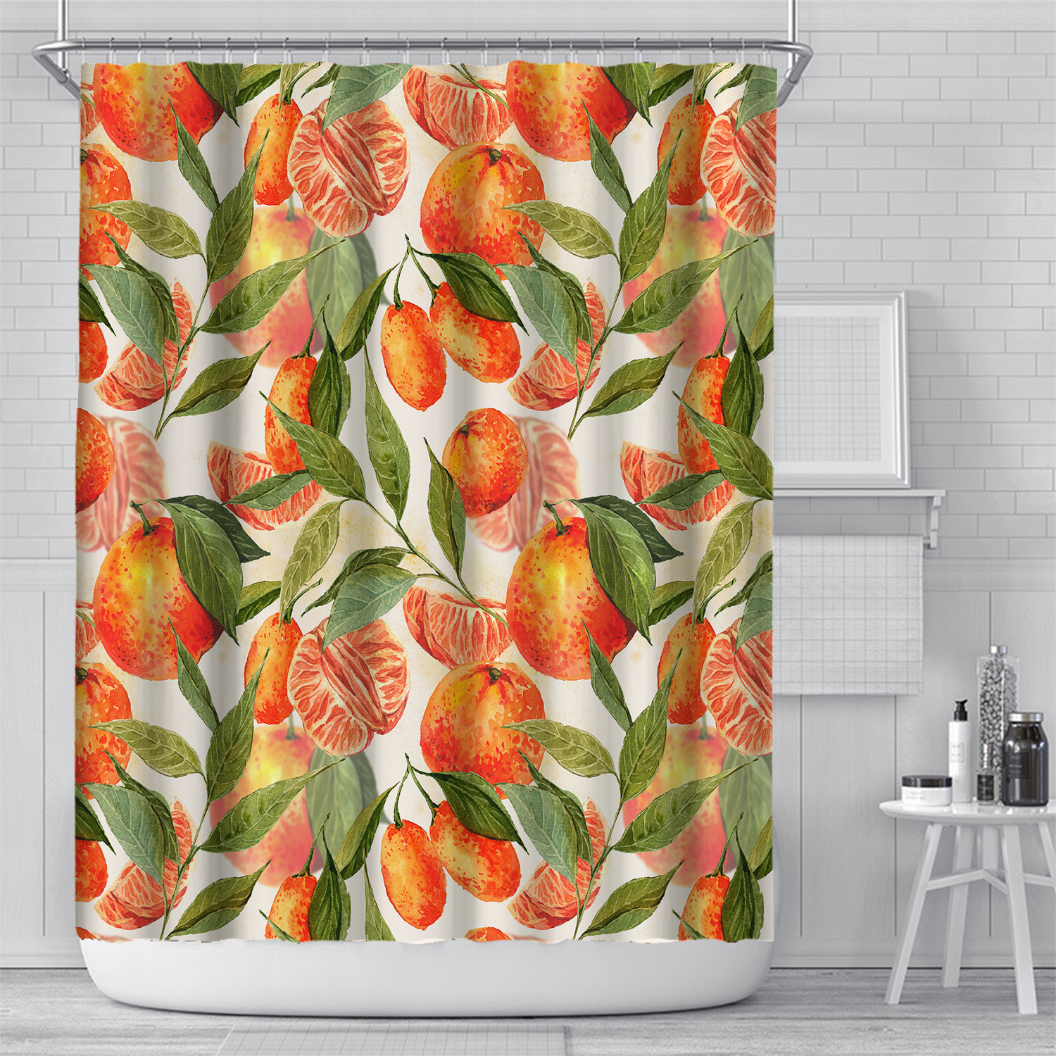 Waterproof Shower Curtain, Mildew-Resistant Print