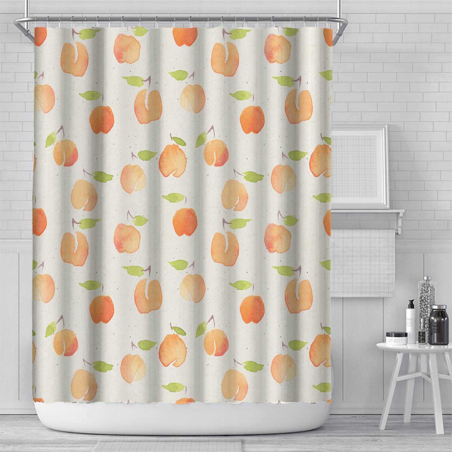Waterproof Shower Curtain, Plant Print, Mildew-Resistant photo 2