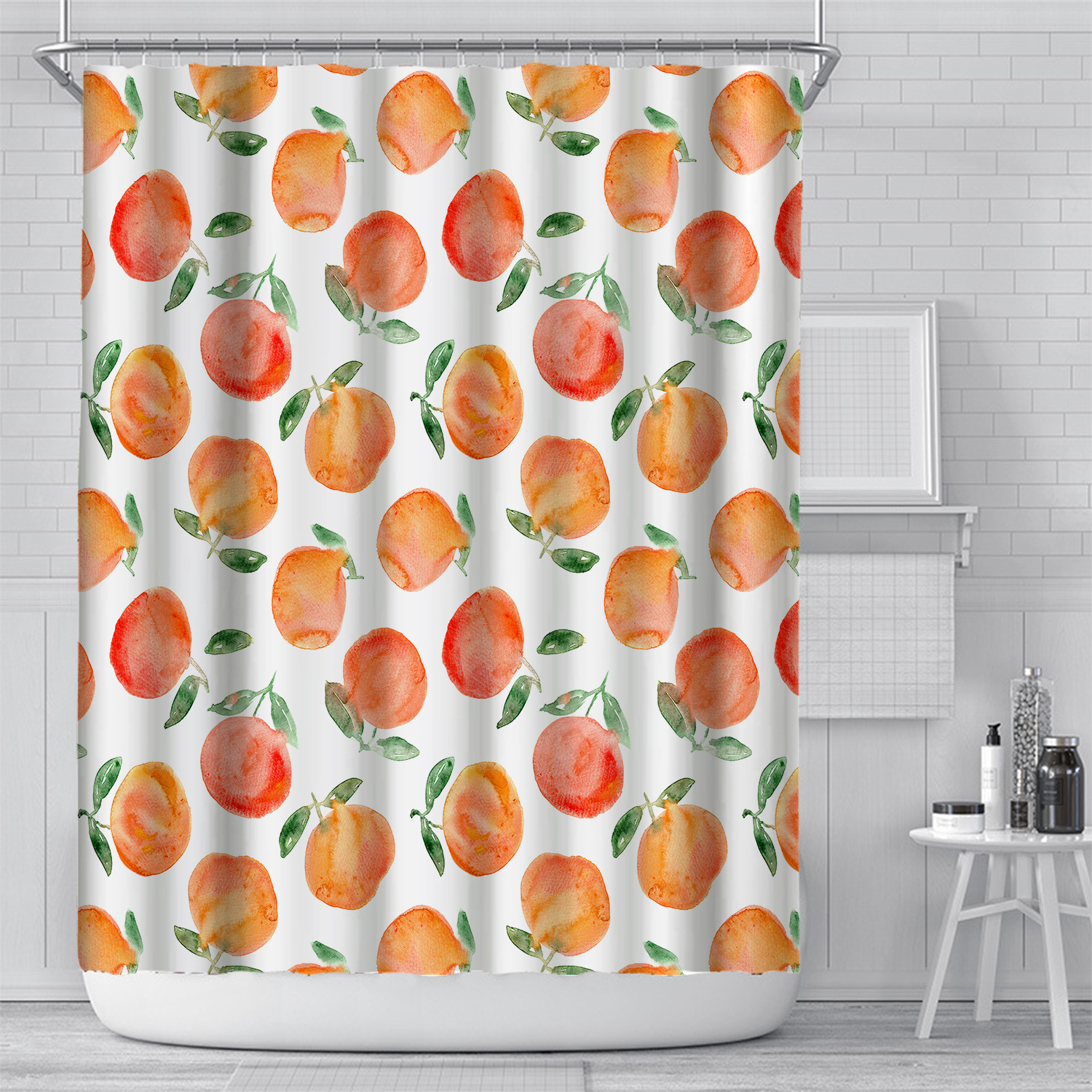 Waterproof Shower Curtain, Plant Print, Mildew-Resistant photo 3