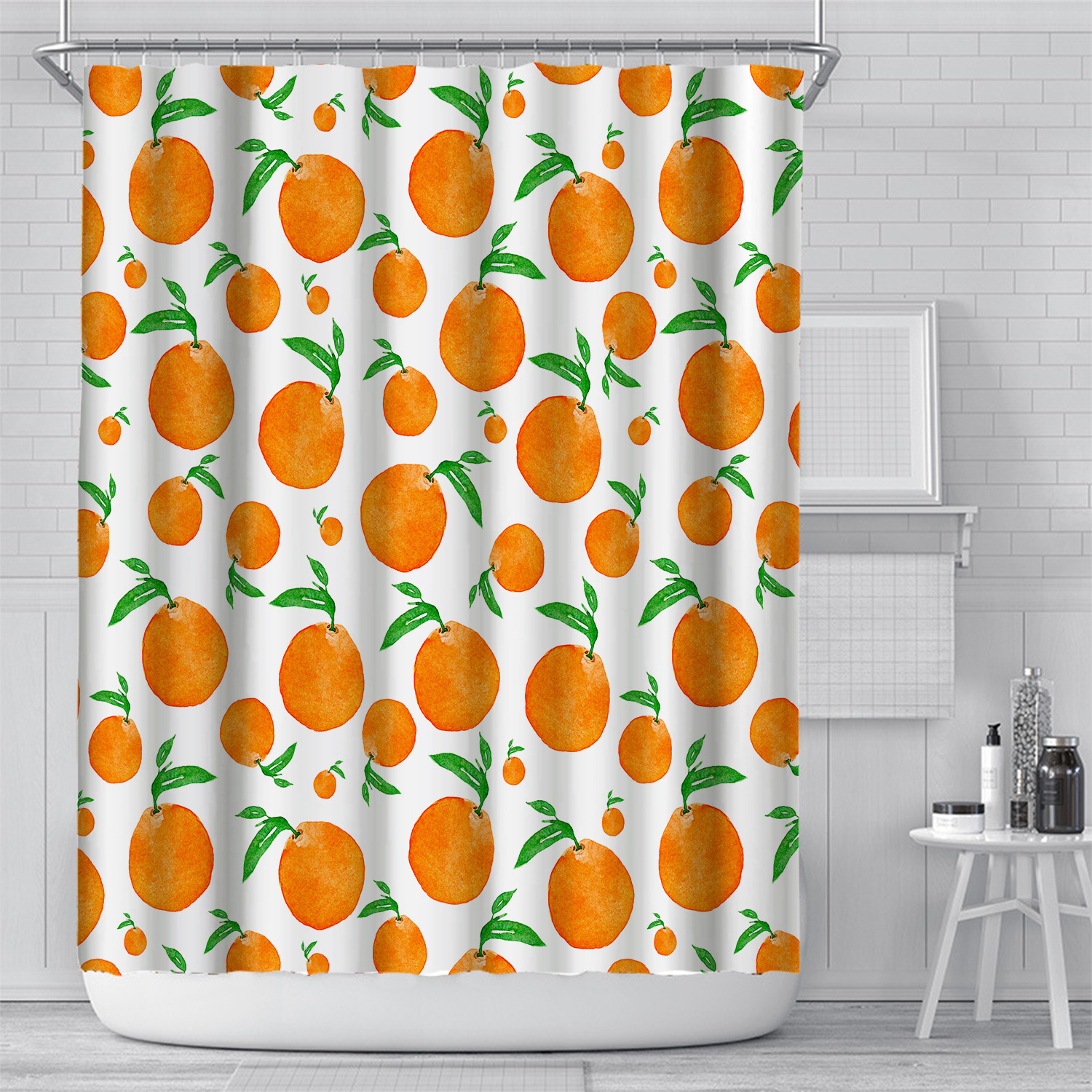 Waterproof Shower Curtain, Plant Print, Mildew-Resistant photo 4