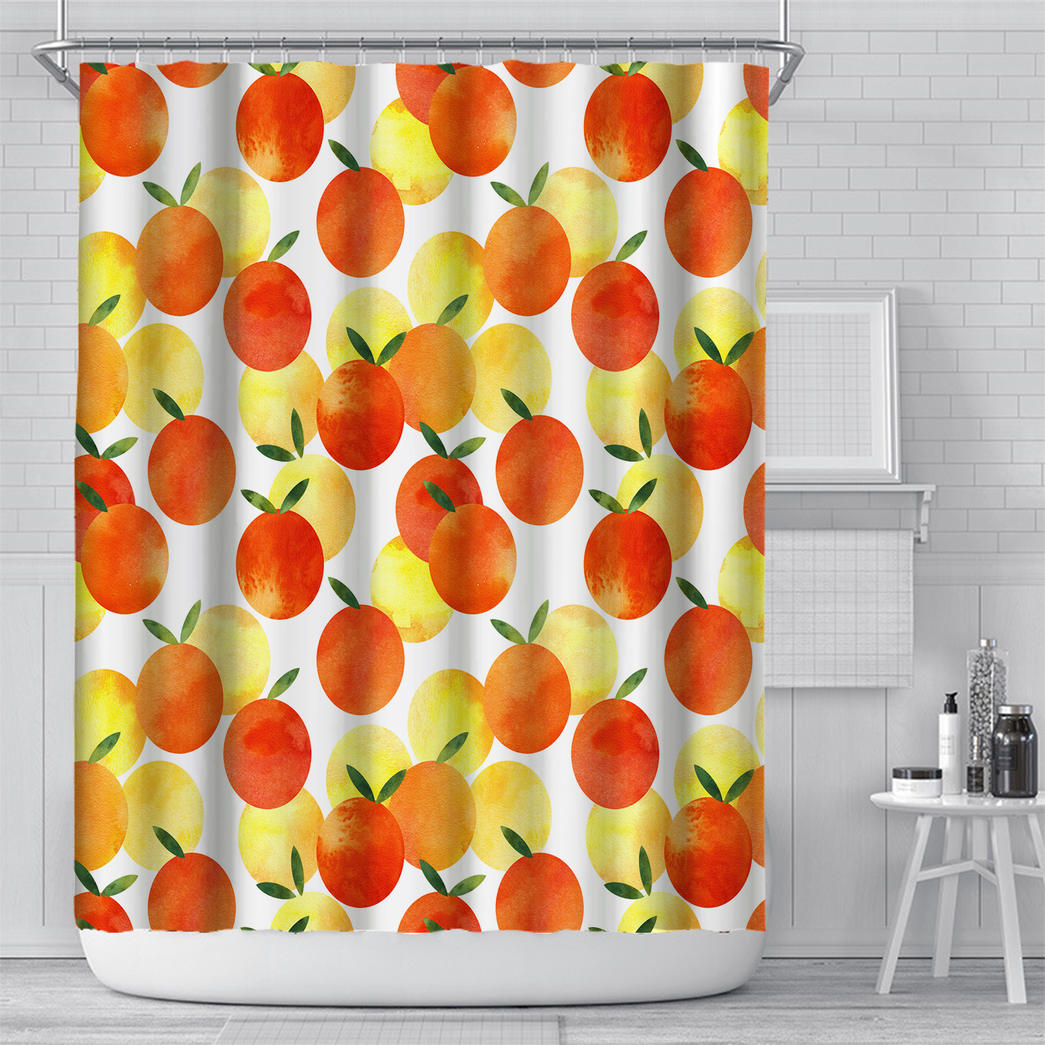 Waterproof Shower Curtain, Plant Print, Mildew-Resistant photo 12