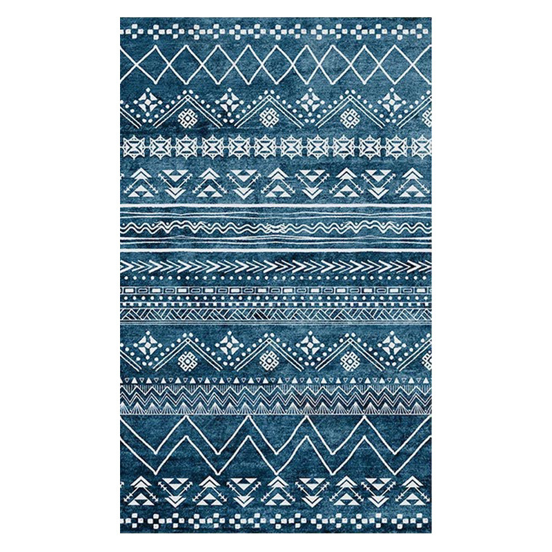 Moroccan Style Area Rug, Striped Geometric Carpet