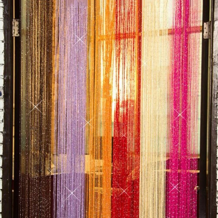 Silver String Curtain, Door Divider Panel 1x2 m