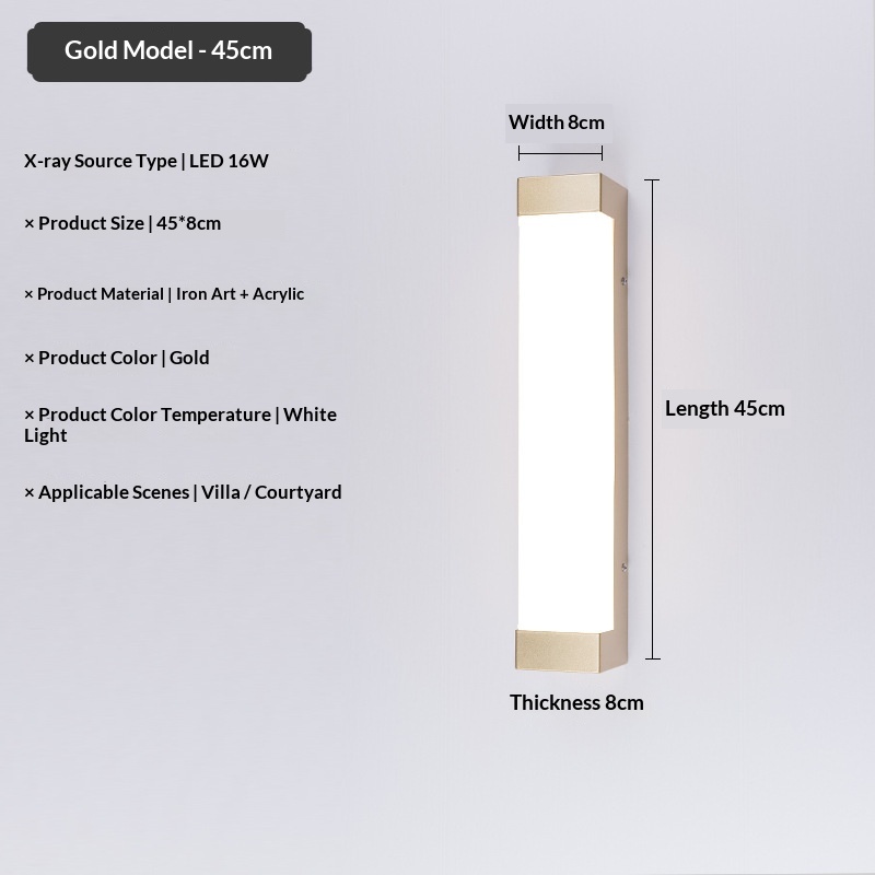 Long Outdoor Courtyard Wall Sconce photo 4