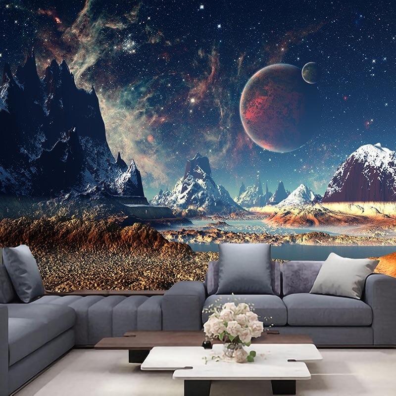 Imaginary Planet Tapestry, Printed Wall Hanging