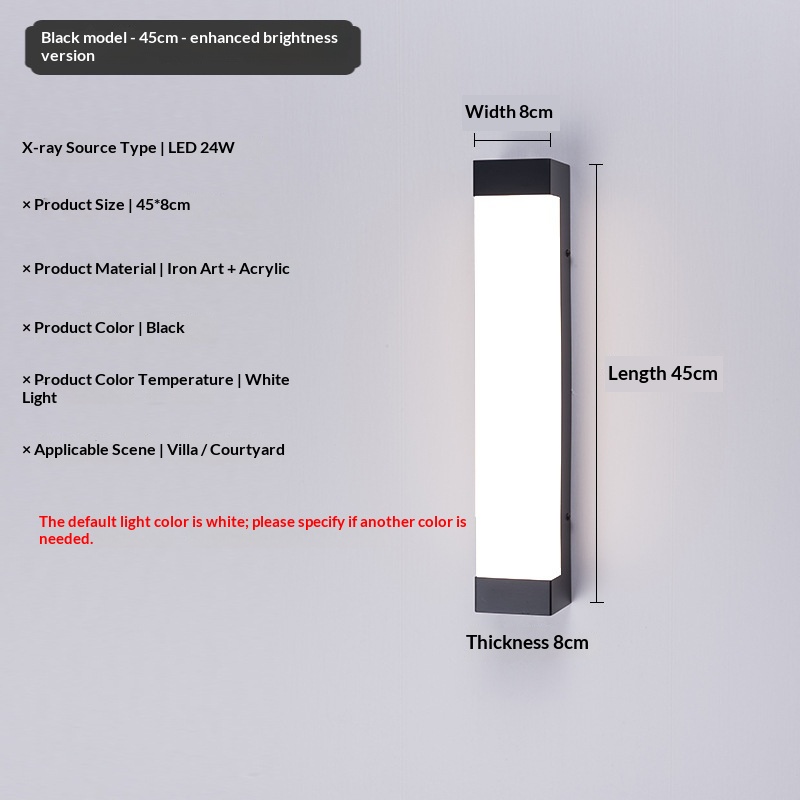 Long Outdoor Courtyard Wall Sconce photo 8