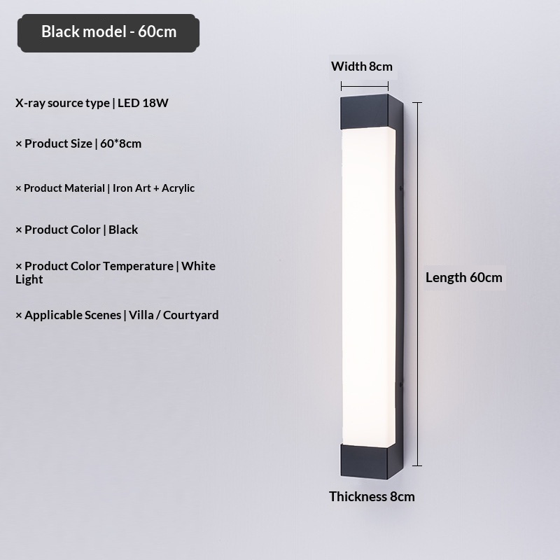 Long Outdoor Courtyard Wall Sconce photo 9