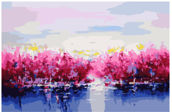 DIY Paint by Numbers Canvas, Landscape Art Set