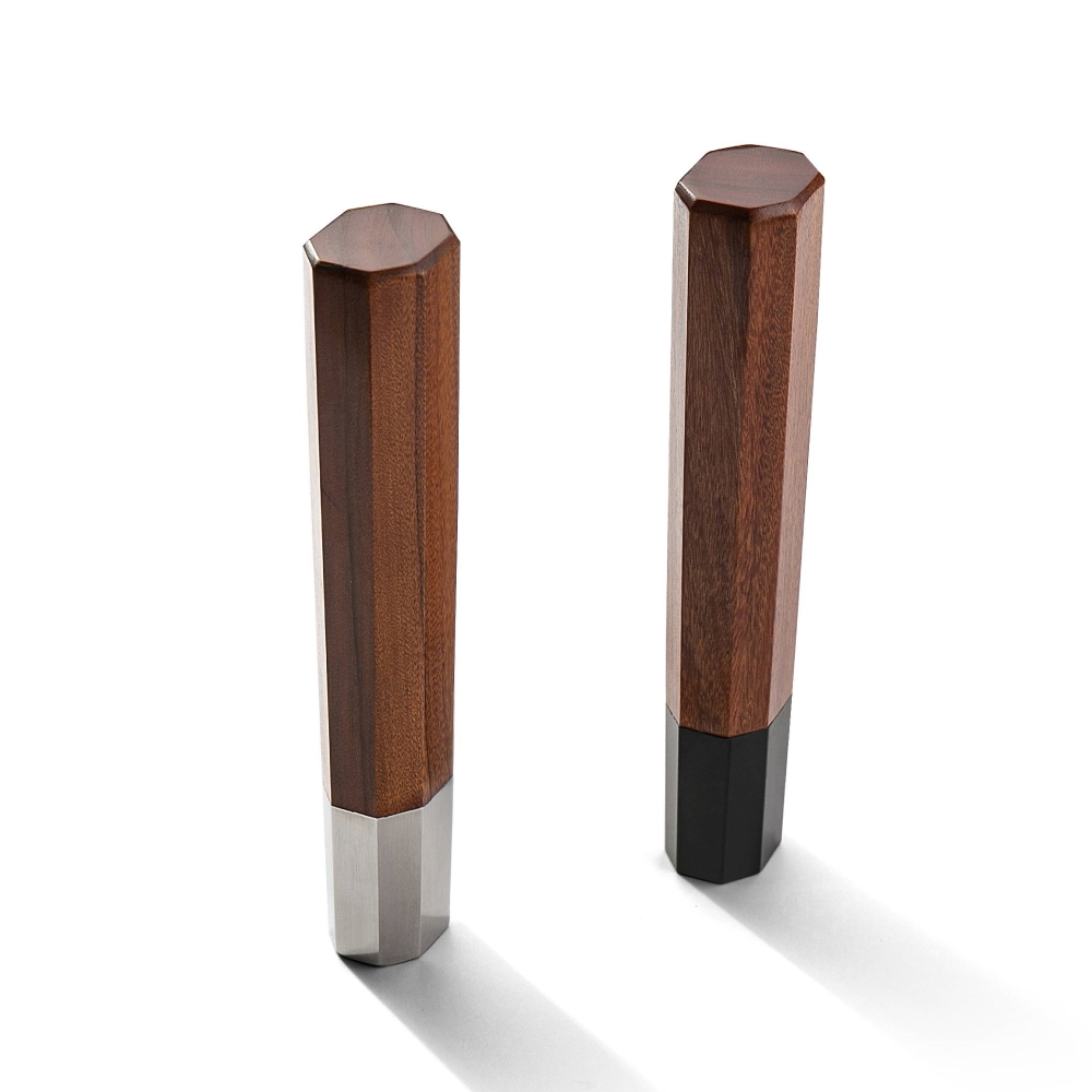 Two-Tone Wooden Knife Handle, Rosewood and Ebony