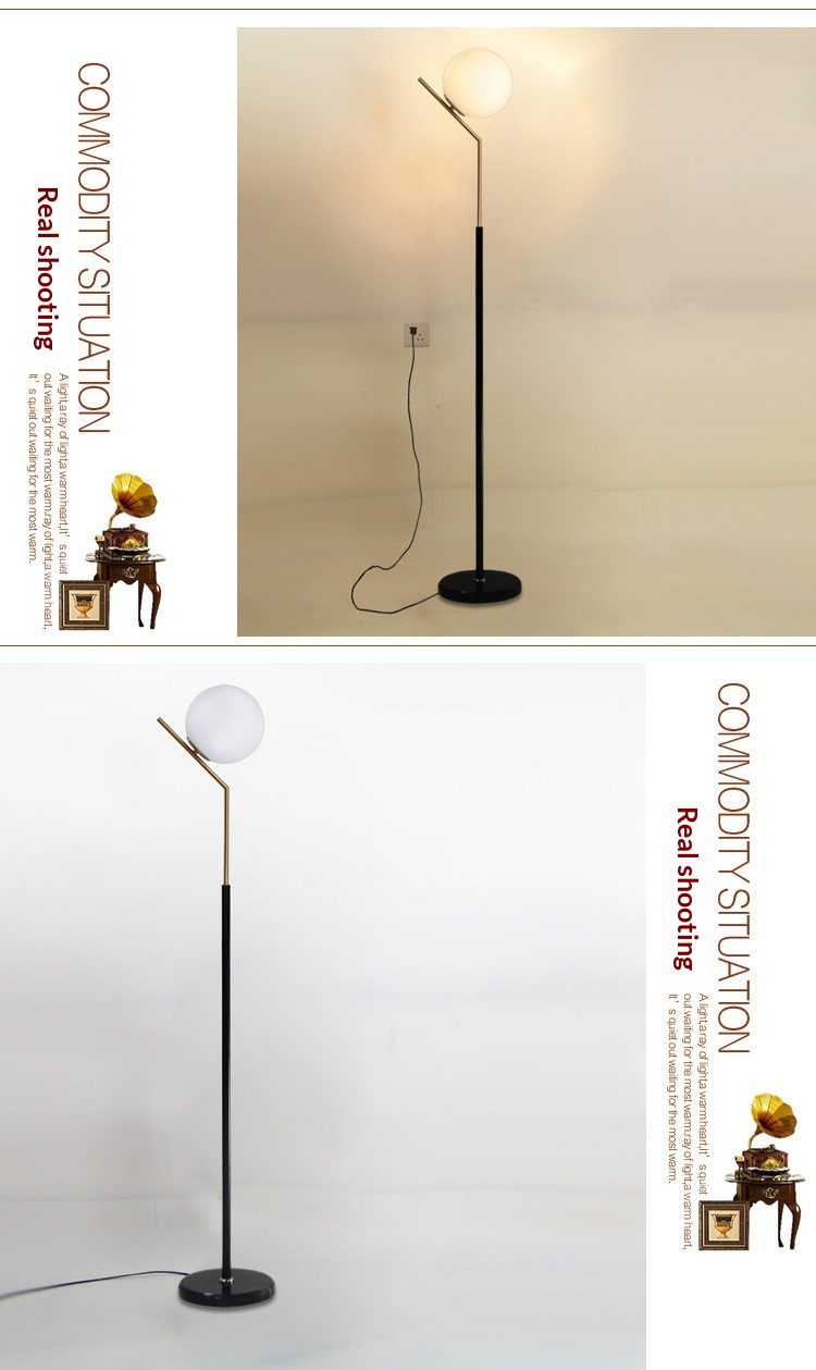 Nordic Floor Lamp, Warm White, Black photo 7