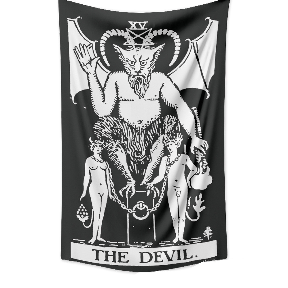 Tarot Astrology Wall Tapestry, Retro Hanging Cloth
