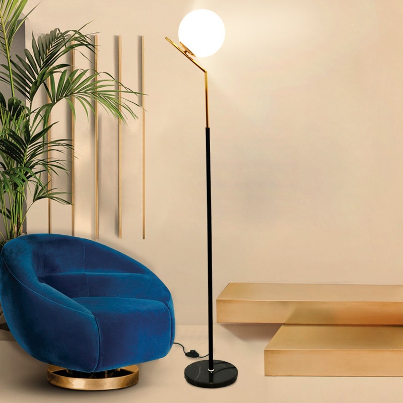Nordic Floor Lamp, Warm White, Black photo 12