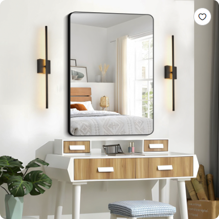 Modern LED Wall Sconces, Matte Black (2-Pack) photo 3