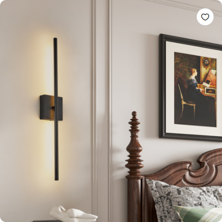 Modern LED Wall Sconces, Matte Black (2-Pack) photo 8