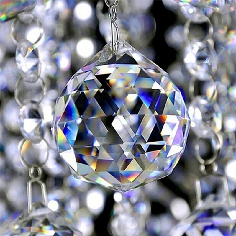 K9 Crystal Ball Beads for Bead Curtains, 20mm, Clear photo 5