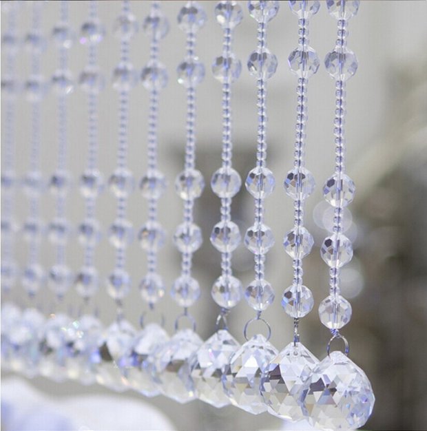 K9 Crystal Ball Beads for Bead Curtains, 20mm, Clear photo 8