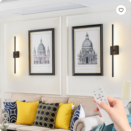 Modern LED Wall Sconces, Matte Black (2-Pack) photo 10