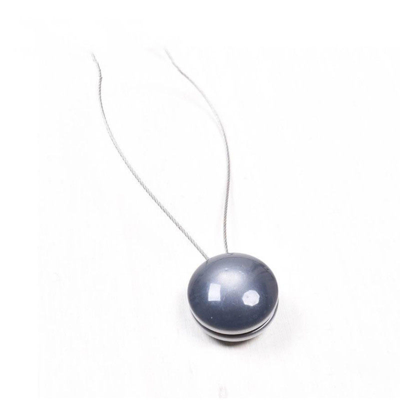 Magnetic Curtain Tiebacks, Round Stainless Steel, 1 Pair