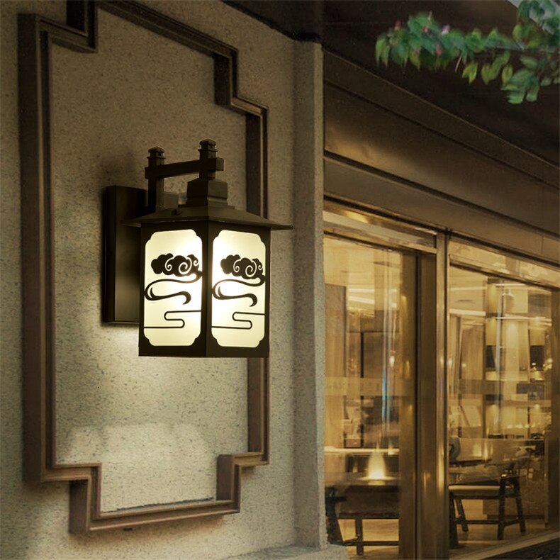 Outdoor Wall Lamp, Garden Gate, Sand Black E27