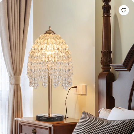 Crystal Waterfall Table Lamp with Marble Base photo 12