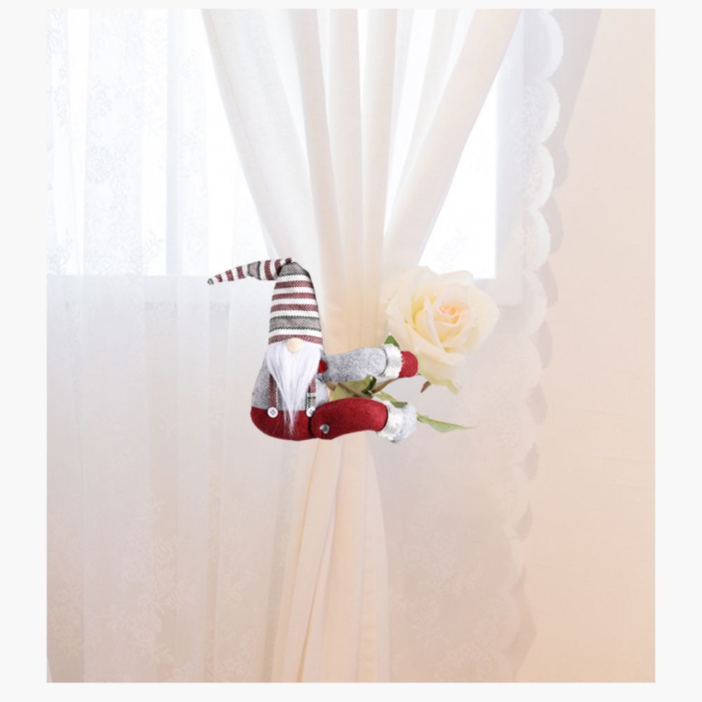 Christmas Curtain Tieback, Santa Design, 38 cm