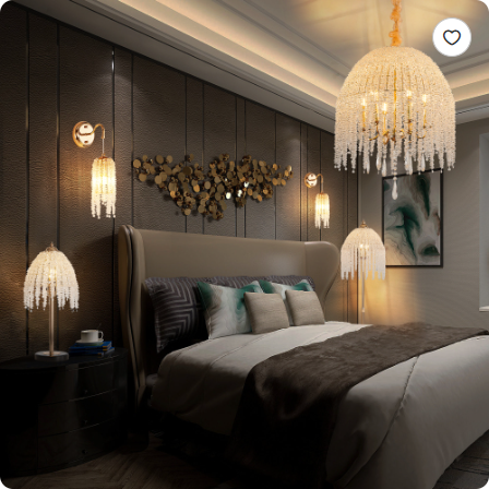 3-Light Crystal Waterfall Floor Lamp photo 10