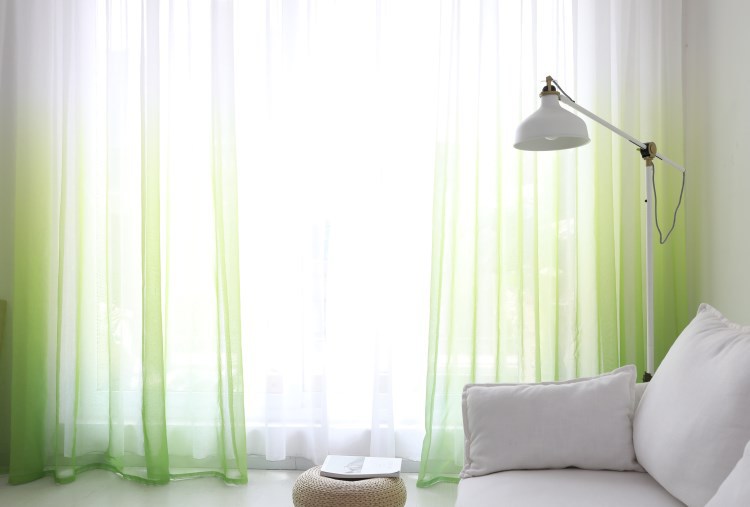 Gradient Sheer Voile Curtains, Half-Shading Panel