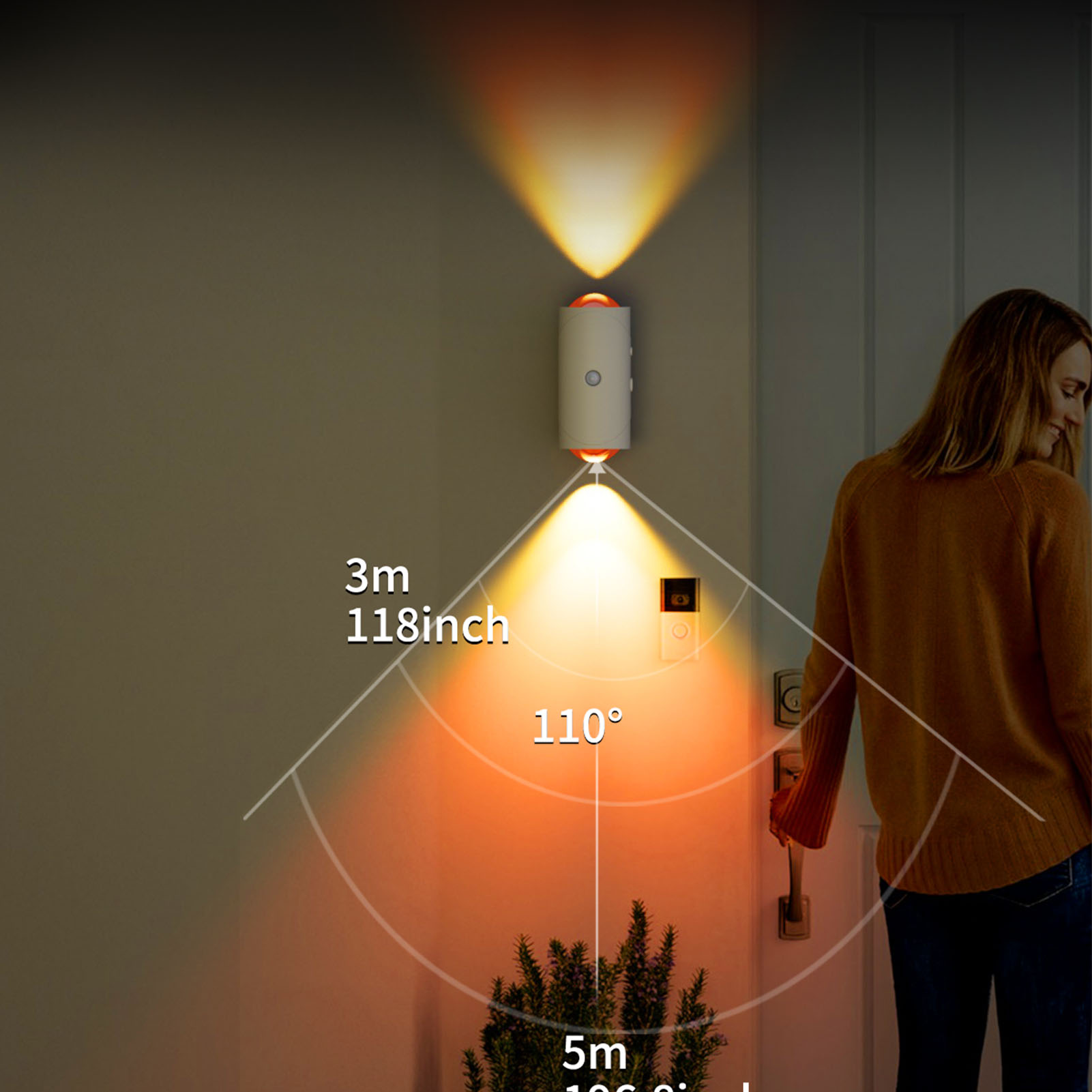 RGB Motion-Sensor LED Wall Lights (2-Pack) photo 8