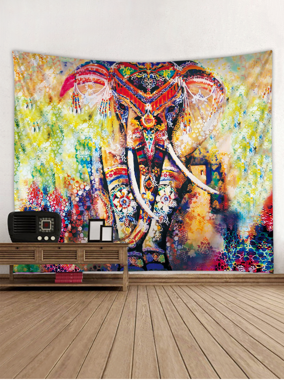 Elephant Tapestry Wall Hanging, Multiple Sizes