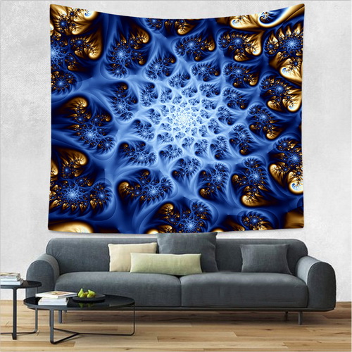 Blue Digital Print Wall Tapestry
