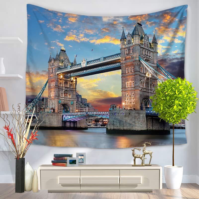 Art Building Tapestry Wall Hanging, Lightweight