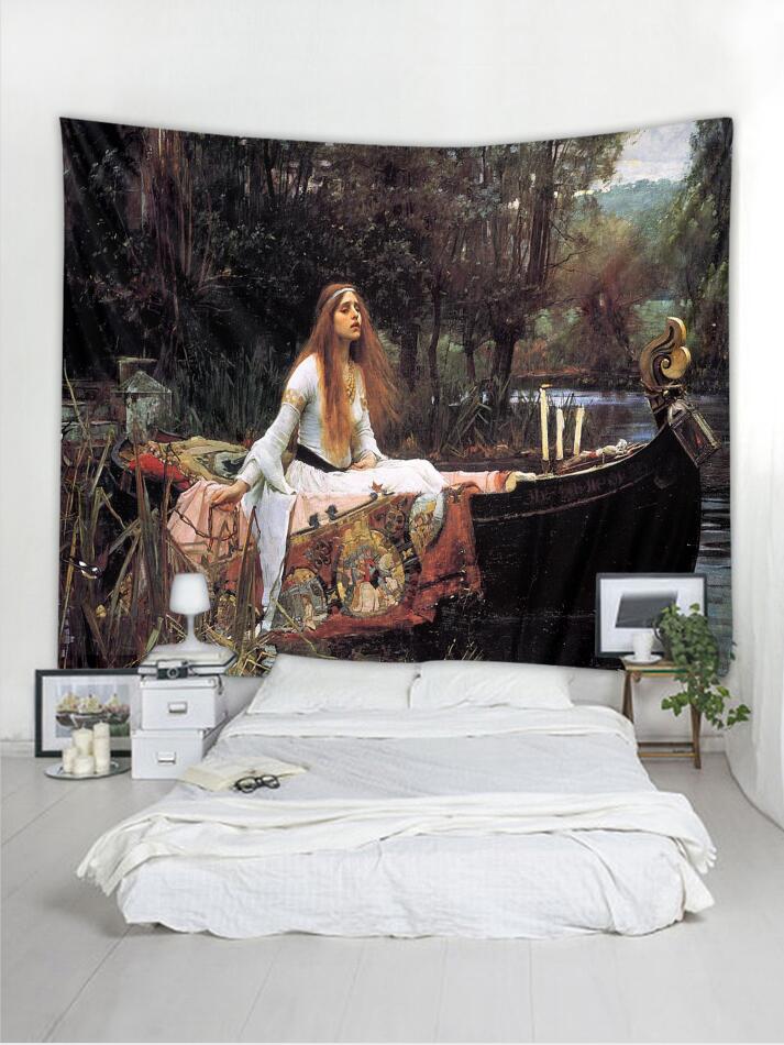Lady of Shalott Wall Tapestry, Classic Art Hanging