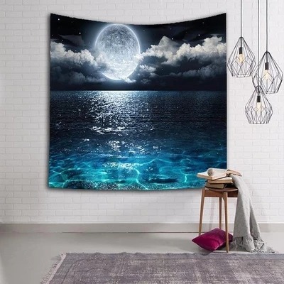 Reflection Print Wall Tapestry, Machine Washable