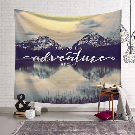 Nordic Style Wall Tapestry, Printed Fabric Hanging