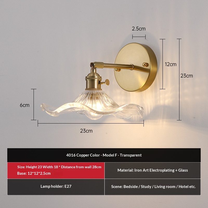 Retro Colored Glass Wall Lamp