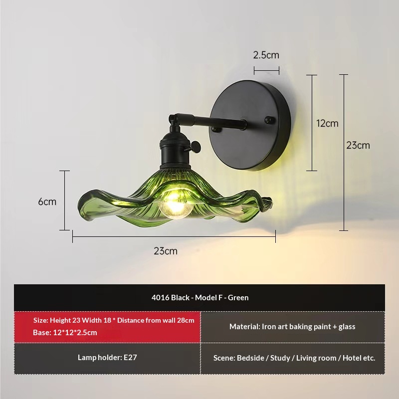 Retro Colored Glass Wall Lamp photo 5