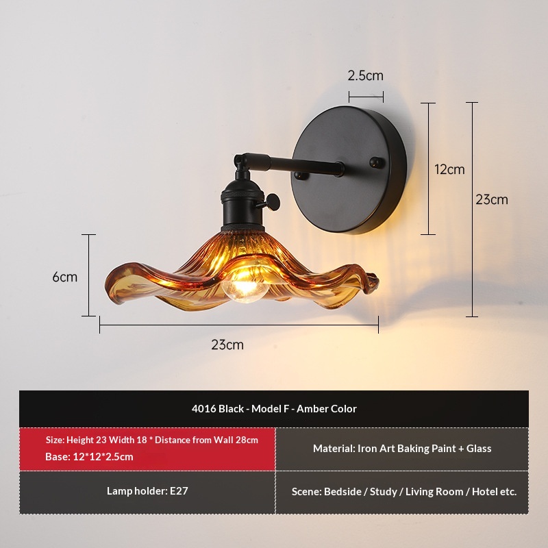 Retro Colored Glass Wall Lamp photo 9