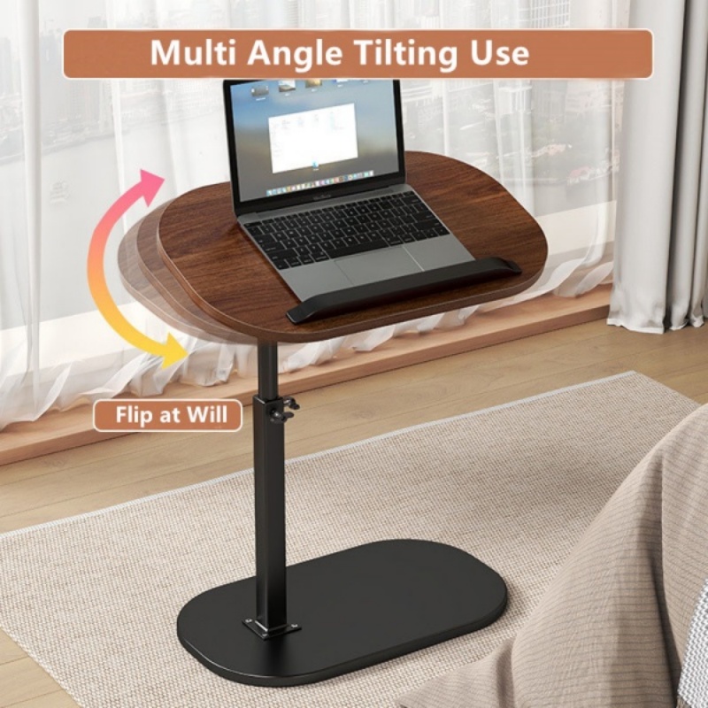 C-Shaped Adjustable Height Laptop and Sofa Side Table